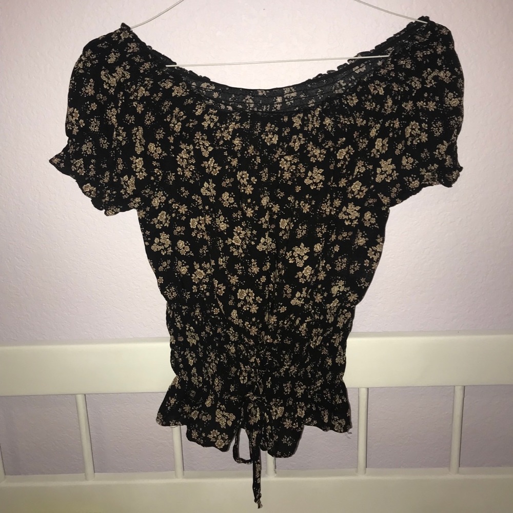Black floral Papermoon summer top